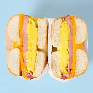 🍳Ham Egg & Cheese on a Bagel 🥯