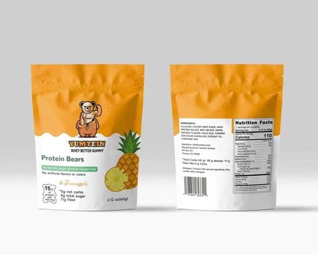 Yumtein Protein Bears Pineapple.