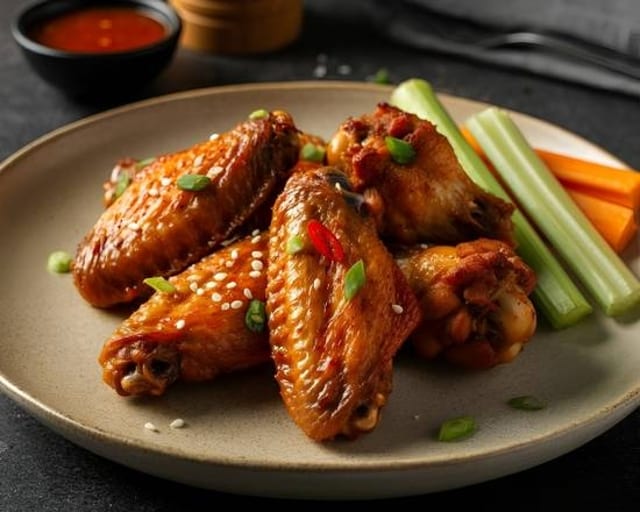 Spicy Asian Chicken Wings.