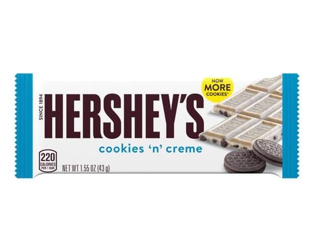 Hershey's Candy Bar, Cookies-Creme (1.55 Oz).