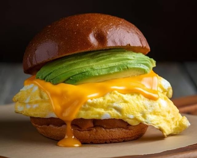 Egg, Cheese, and Avocado.