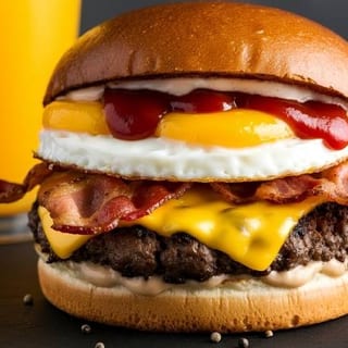 Cheesy Breakfast Burger