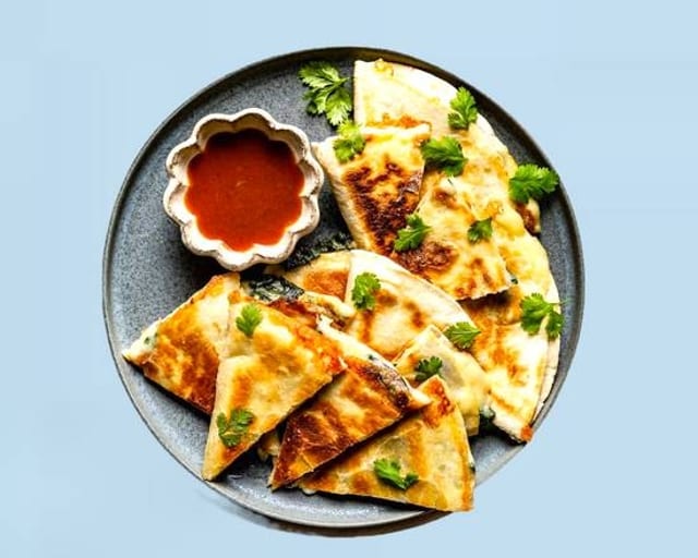 Spinach Quesadilla.