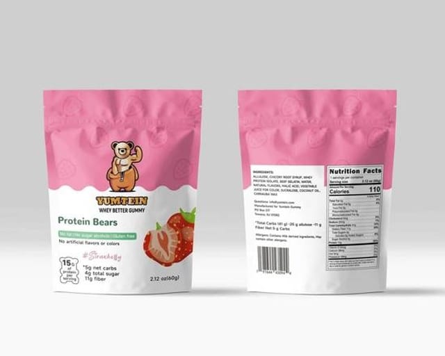 Yumtein Protein Bears Strawberry.