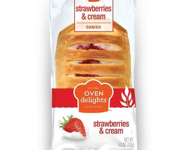 Oven Delight Strawberries & Cream Danish.
