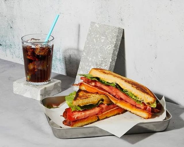 Grilled Cheese BLT Sandwich.