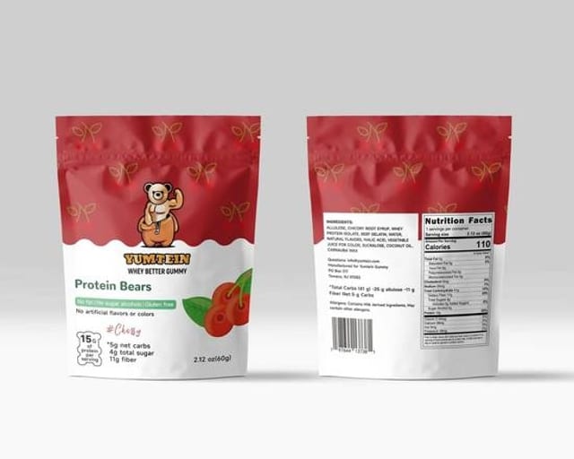 Yumtein Protein Bears Cherry.
