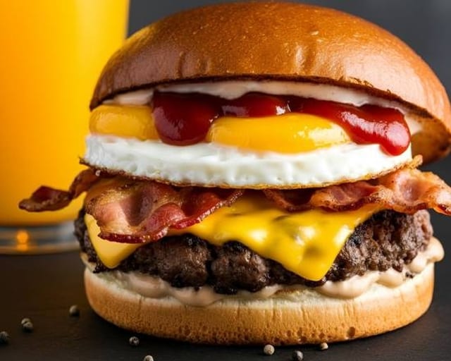 Cheesy Breakfast Burger.