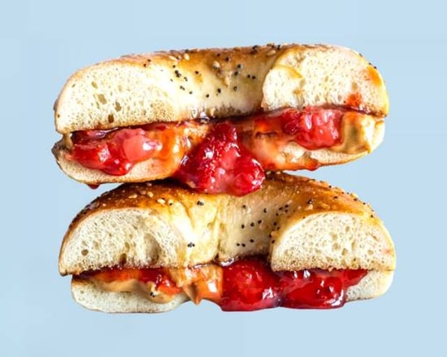 Bagel with Peanut Butter & Jelly.