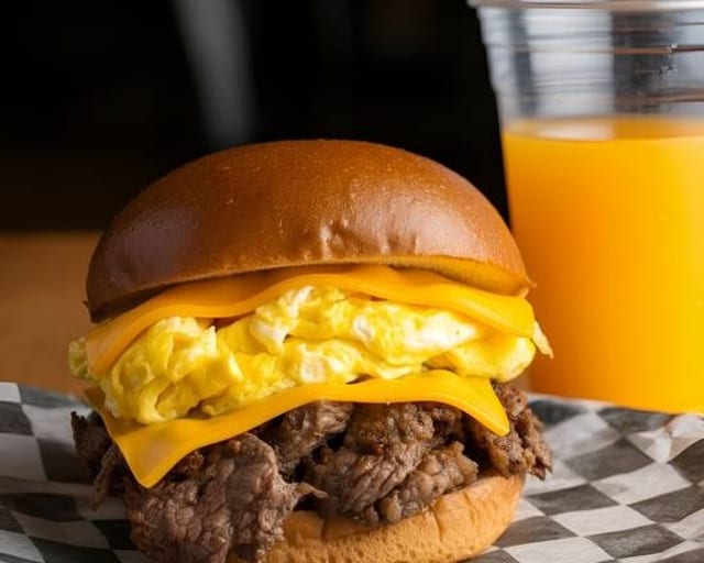 Steak, Egg, and Cheese.
