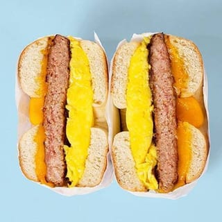 Sausage Egg & Cheese on a Bagel