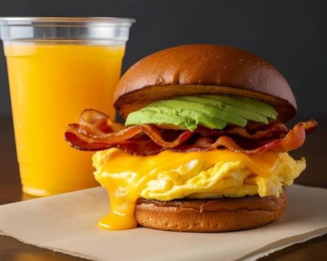 Bacon, Egg, Cheese, and Avocado.